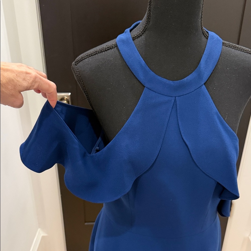 BCBGMaxAzria Navy Ruffle Mini Dress - Picture 3 of 5